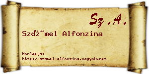 Számel Alfonzina névjegykártya